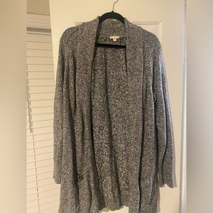 Long black/grey duster sweater by GAP